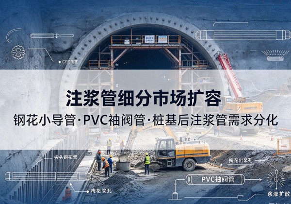 井冈山注浆管细分市场扩容，隧道钢花小导管、PVC 袖阀管、桩基后注浆管需求分化